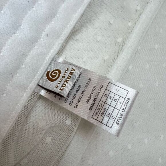 VTG Lingerie Luxury US 34 C Intimates White Lace Gartier Longline Corset Bustier - Picture 7 of 15